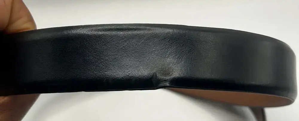 Full Grain Italian Leather Men's Dress Belt, Black, Size 48/120